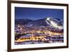 Winter Cityscape of Park City Mountain Resort and Deer Valley Resort, Utah-Adam Barker-Framed Photographic Print