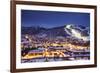 Winter Cityscape of Park City Mountain Resort and Deer Valley Resort, Utah-Adam Barker-Framed Photographic Print