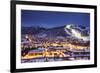 Winter Cityscape of Park City Mountain Resort and Deer Valley Resort, Utah-Adam Barker-Framed Photographic Print