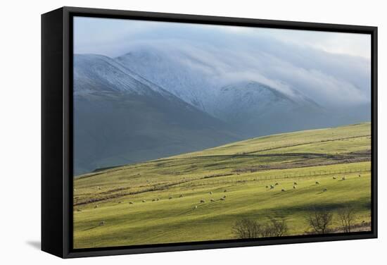 Winter Clouds Clinging to the Skiddaw Massif-James-Framed Stretched Canvas