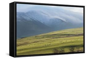 Winter Clouds Clinging to the Skiddaw Massif-James-Framed Stretched Canvas