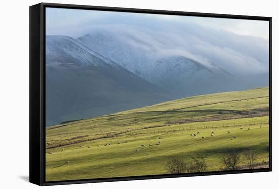 Winter Clouds Clinging to the Skiddaw Massif-James-Framed Stretched Canvas