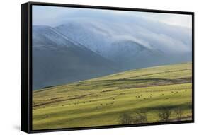 Winter Clouds Clinging to the Skiddaw Massif-James-Framed Stretched Canvas