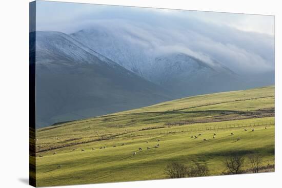 Winter Clouds Clinging to the Skiddaw Massif-James-Stretched Canvas