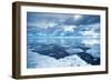 Winter Coastal Landscape with Floating Melting Ice Fragments-Eugene Sergeev-Framed Photographic Print