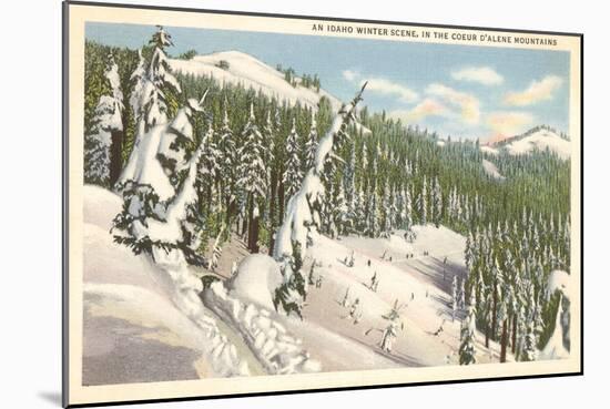 Winter, Coeur d'Alene Mountains, Idaho-null-Mounted Art Print