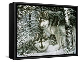 Winter Companions-Jenny Newland-Framed Stretched Canvas