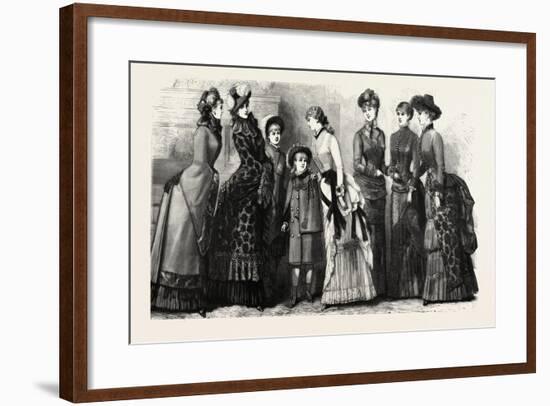 Winter Costumes, Fashion, 1882-null-Framed Giclee Print