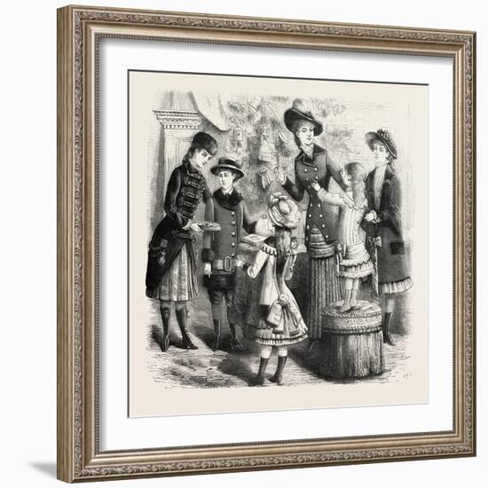 Winter Costumes for Children, Fashion, 1882-null-Framed Giclee Print