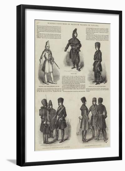 Winter Costumes of British Troops in Canada-null-Framed Giclee Print