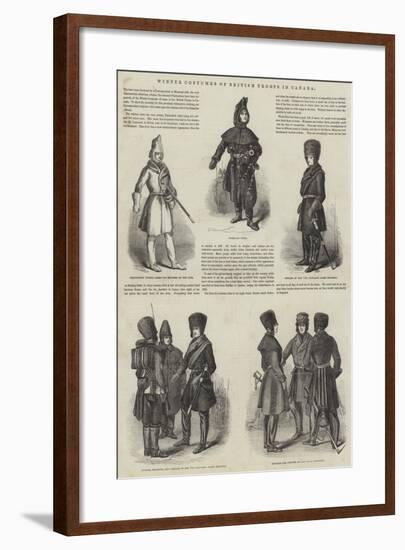 Winter Costumes of British Troops in Canada-null-Framed Giclee Print