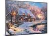 Winter Cottage-Dominic Davison-Mounted Art Print