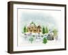 Winter Cottage-Lauren Wan-Framed Giclee Print