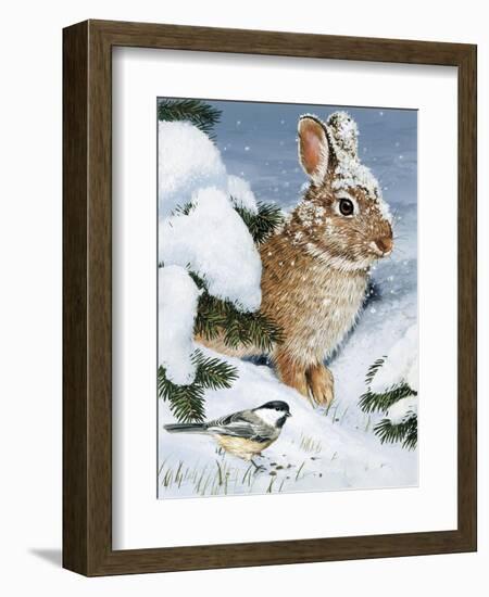 Winter Cottontail and Friend-William Vanderdasson-Framed Giclee Print