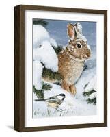 Winter Cottontail and Friend-William Vanderdasson-Framed Giclee Print