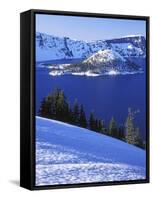 Winter, Crater Lake National Park, Oregon, USA-Charles Gurche-Framed Stretched Canvas