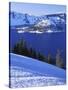 Winter, Crater Lake National Park, Oregon, USA-Charles Gurche-Stretched Canvas