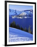 Winter, Crater Lake National Park, Oregon, USA-Charles Gurche-Framed Photographic Print