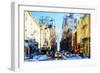 Winter Day in NYC IV - In the Style of Oil Painting-Philippe Hugonnard-Framed Giclee Print