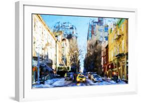 Winter Day in NYC IV - In the Style of Oil Painting-Philippe Hugonnard-Framed Giclee Print