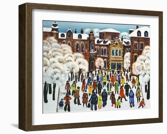 Winter Day in the City, 1975-Radi Nedelchev-Framed Giclee Print