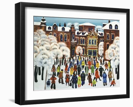 Winter Day in the City, 1975-Radi Nedelchev-Framed Giclee Print