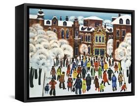 Winter Day in the City, 1975-Radi Nedelchev-Framed Stretched Canvas