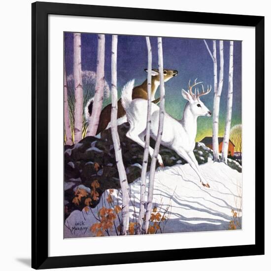 Winter Deer - Child Life-Jack Murray-Framed Giclee Print