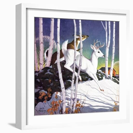 Winter Deer - Child Life-Jack Murray-Framed Giclee Print