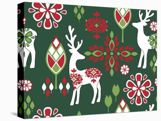 Winter Deer-Joanne Paynter Design-Stretched Canvas