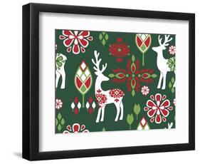 Winter Deer-Joanne Paynter Design-Framed Premium Giclee Print