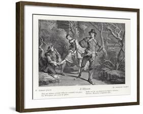 Winter, Depicting a Group of People Ice Skating-Nicolas Lancret-Framed Giclee Print