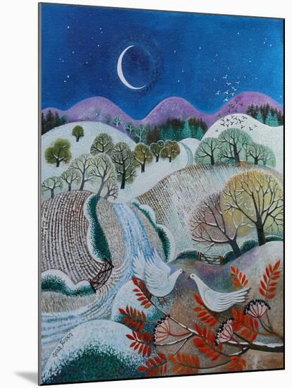 Winter Doves, 2018-Lisa Graa Jensen-Mounted Giclee Print