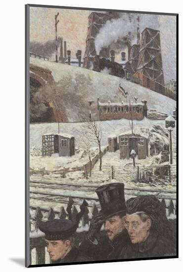 Winter during War-Hans Baluschek-Mounted Art Print