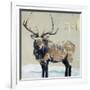 Winter Elk Neutral-Kellie Day-Framed Premium Giclee Print