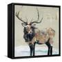 Winter Elk Neutral-Kellie Day-Framed Stretched Canvas