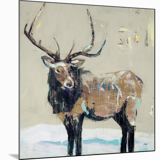 Winter Elk Neutral-Kellie Day-Mounted Art Print