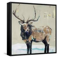 Winter Elk Neutral-Kellie Day-Framed Stretched Canvas