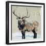 Winter Elk Neutral-Kellie Day-Framed Art Print