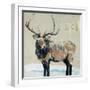 Winter Elk Neutral-Kellie Day-Framed Art Print