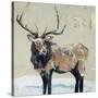 Winter Elk Neutral-Kellie Day-Stretched Canvas