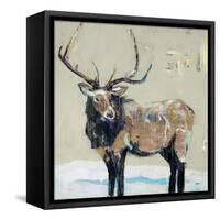 Winter Elk Neutral-Kellie Day-Framed Stretched Canvas