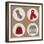 Winter Embroidery Compilation-THE Studio-Framed Giclee Print