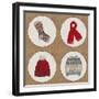 Winter Embroidery Compilation-THE Studio-Framed Giclee Print