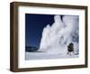 Winter Eruption, Old Faithful Geyser, Yellowstone National Park, Wyoming-Tony Waltham-Framed Photographic Print