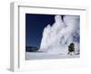 Winter Eruption, Old Faithful Geyser, Yellowstone National Park, Wyoming-Tony Waltham-Framed Photographic Print