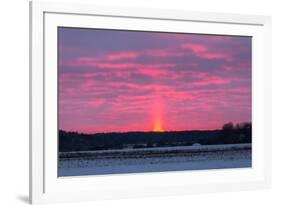 Winter Evening at Countryside-rtsubin-Framed Photographic Print