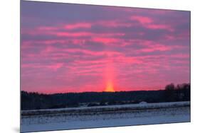 Winter Evening at Countryside-rtsubin-Mounted Photographic Print