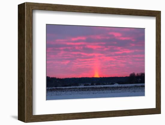 Winter Evening at Countryside-rtsubin-Framed Photographic Print