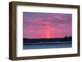 Winter Evening at Countryside-rtsubin-Framed Photographic Print